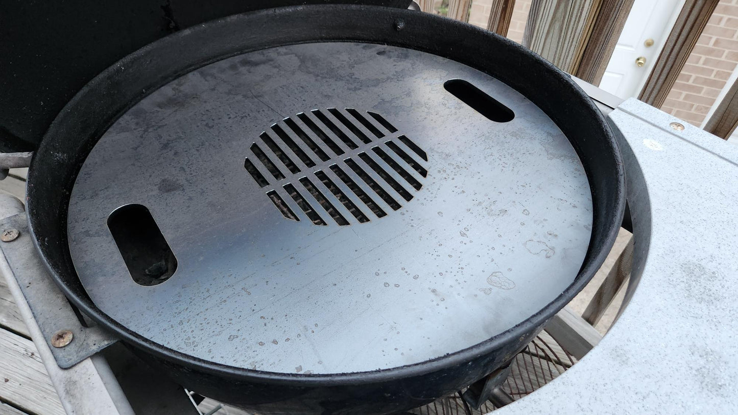 Steel Donut - Weber 22" replacement grate griddle with sear station